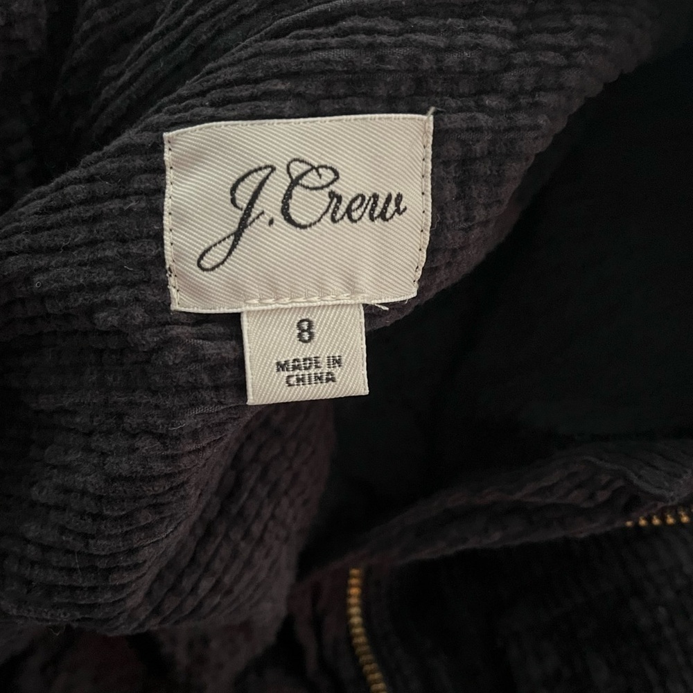 J. Crew Zip Front Cinched Dress Corduroy - Picture 8 of 10